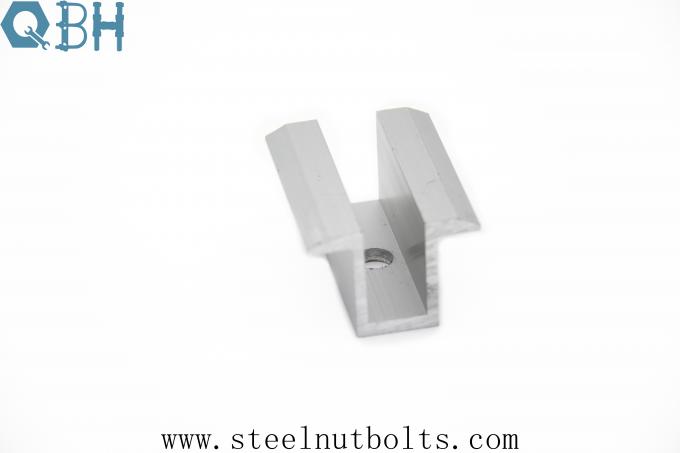 อุตสาหกรรมไฟฟ้าโซลาร์เซลล์ Anodized 6005-T5 Aluminium SUS304 Middle Clamp 3