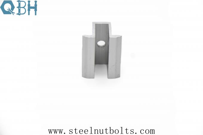 อุตสาหกรรมไฟฟ้าโซลาร์เซลล์ Anodized 6005-T5 Aluminium SUS304 Middle Clamp 4