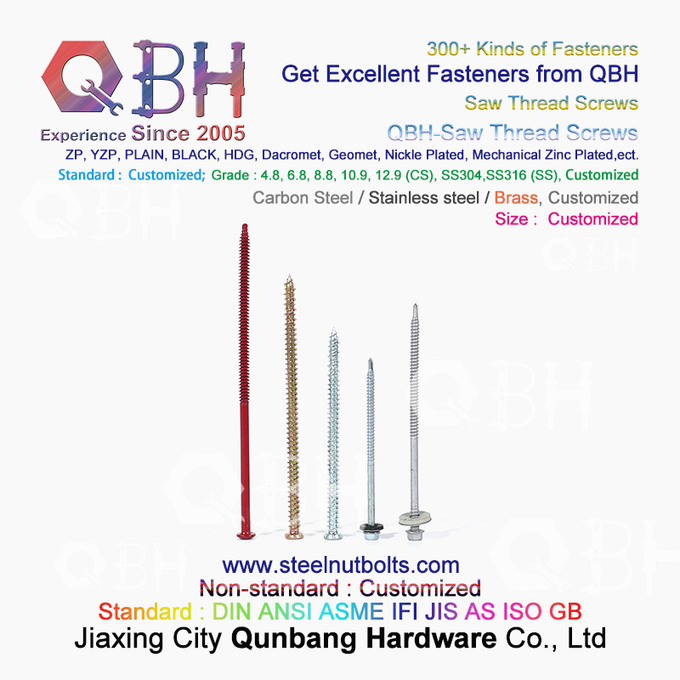 QBH สีสังกะสีชุบ Hex Socket Groove Big Flat Head Self-Drilling Screw 3