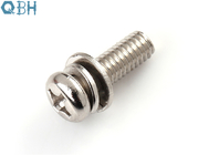 Stainless Steel Phillips Pan Head Screw With Flat Washer And Spring Washer